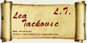Lea Tacković vizit kartica
